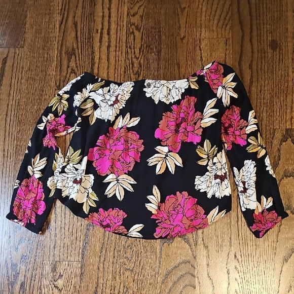Billabong Black Floral Off The Shoulder Blouse - Picture 5 of 7